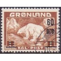 1956. Provisorier 60 Øre/1 kr. AFA nr. 38 stemplet
