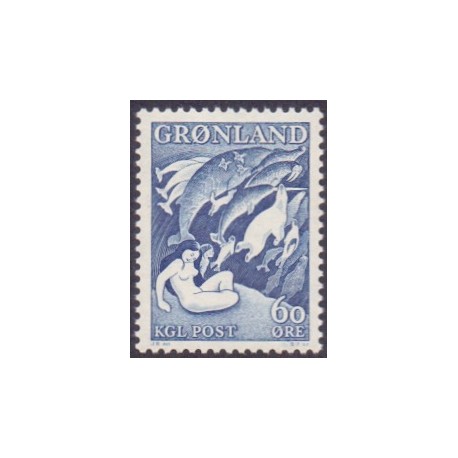 1956. Havets Moder. AFA nr. 39a postfrisk
