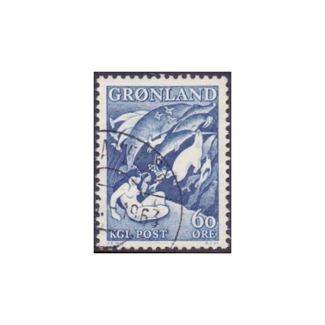 1956. Havets Moder. AFA nr. 39 stemplet