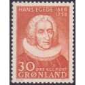 1958. 30 Øre. Hans Egede. AFA nr. 42 postfrisk