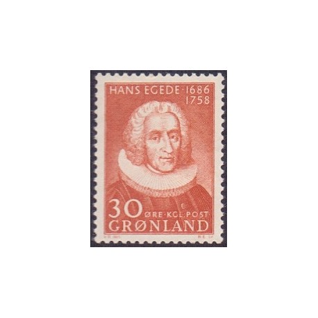 1958. 30 Øre. Hans Egede. AFA nr. 42 postfrisk