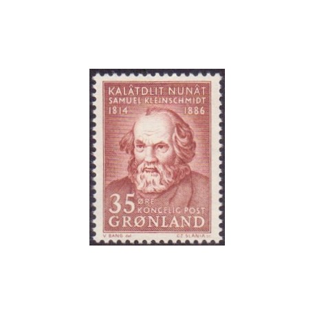 1964. 35 Øre. Kleinschmidt fødsel  (Cz. Slania) AFA. nr. 64 postfrisk
