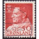 1965. 50 Øre. Kong Fred. IX AFA. nr. 65 stemplet