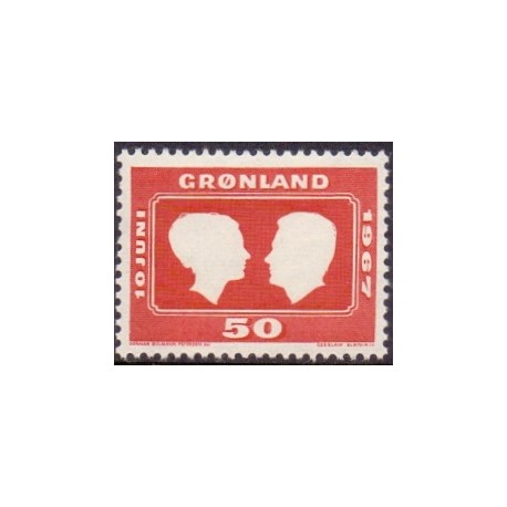 1967. 50 Øre. Prinsesse Margrethe (Cz. Slania) AFA. nr. 67 postfrisk