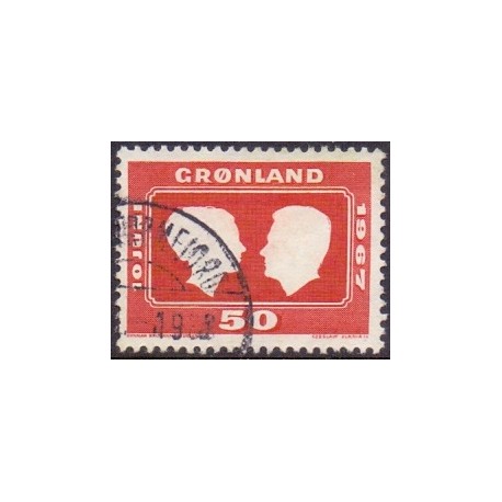 1967. 50 Øre. Prinsesse Margrethe (Cz. Slania) AFA. nr. 67 stemplet