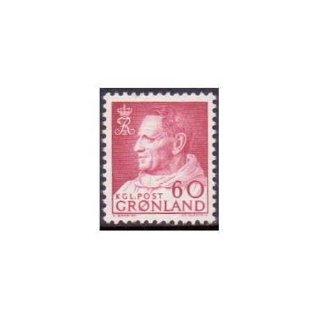 1968. 60 Øre. Kong Fred. IX AFA. nr. 69 postfrisk