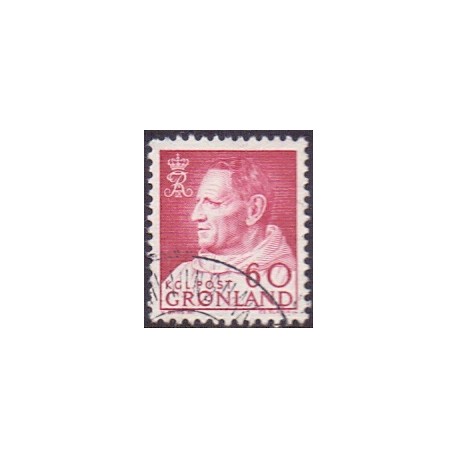 1968. 60 Øre. Kong Fred. IX AFA. nr. 69 stemplet