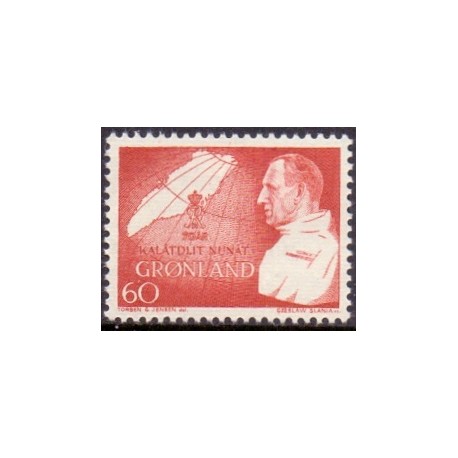 1969. 60 Øre. Kong Fred IX 70 årsdag (Cz. Slania) AFA. nr. 72 postfrisk