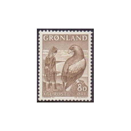 1969. 80 Øre. Pigen og Ørnen (Cz. Slania) AFA. nr. 73 postfrisk