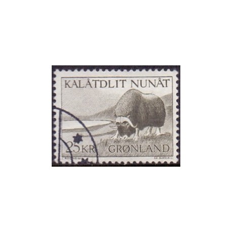 1969. 25 Kr. Moskusokse (Cz. Slania) AFA. nr. 74 stemplet