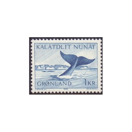 1970. 1 Kr. Grønlandshval (Cz. Slania) AFA. nr. 75 postfrisk