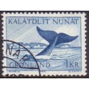 1970. 1 Kr. Grønlandshval (Cz. Slania) AFA. nr. 75 stemplet