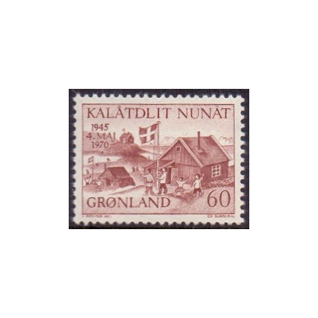 1970. 60 Øre. 25-året for Danmarks besættelse (Cz. Slania) AFA. nr. 76 postfrisk