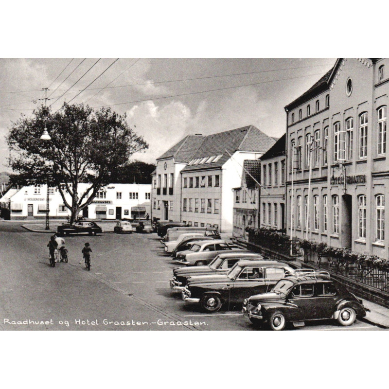 Graasten. Raadhuset og Hotel Graasten. Ubrugt