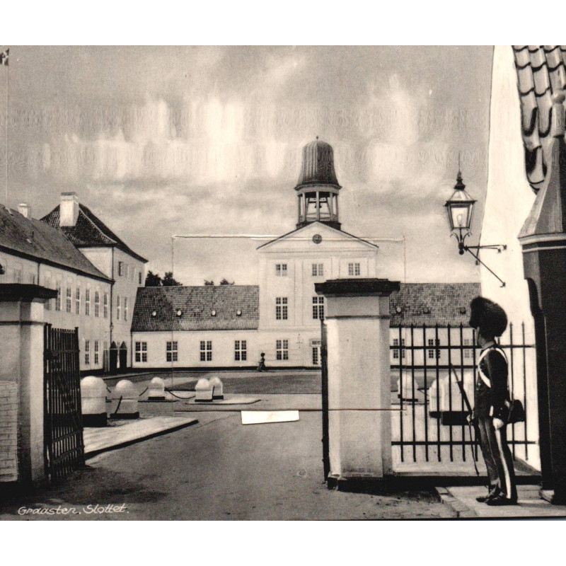 Graasten. Slotte, med foto i midten. Ubrugt