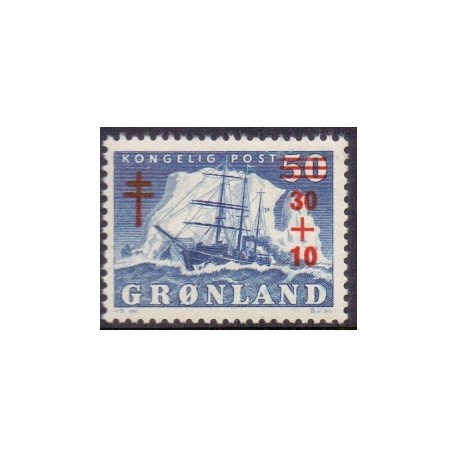 1958. 30+10/50 Øre. Tuberkulosefonden. AFA nr. 40 postfrisk