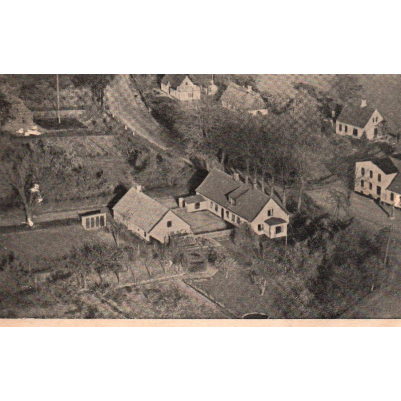 Rødbæk. Parti fra Rørbæk by. Luftfoto. Brugt