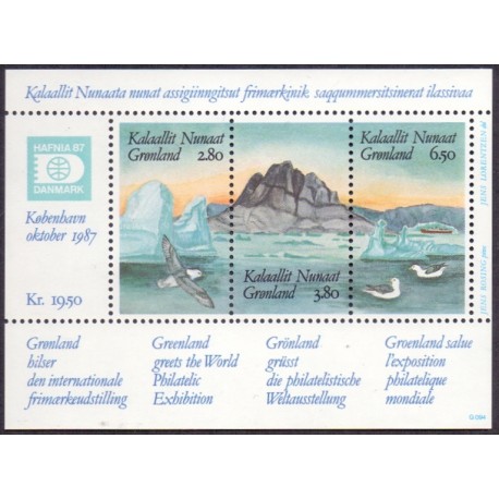 1987. Hafnia 87 blok I,  AFA nr. 169-71 postfrisk