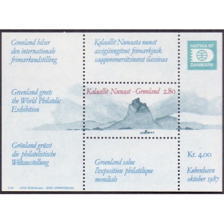 1987. Hafnia 87 blok II,  AFA nr. 178 postfrisk