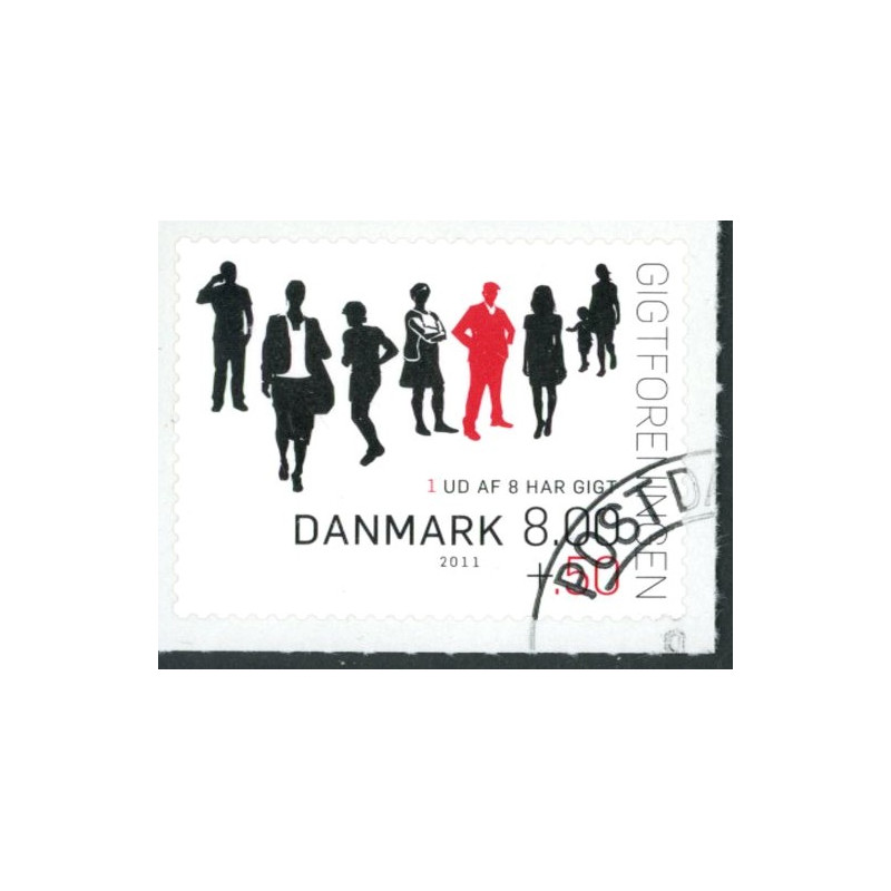 2011. Gigtforeningen. AFA nr. 1646E,  postfrisk  Stemplet FDC