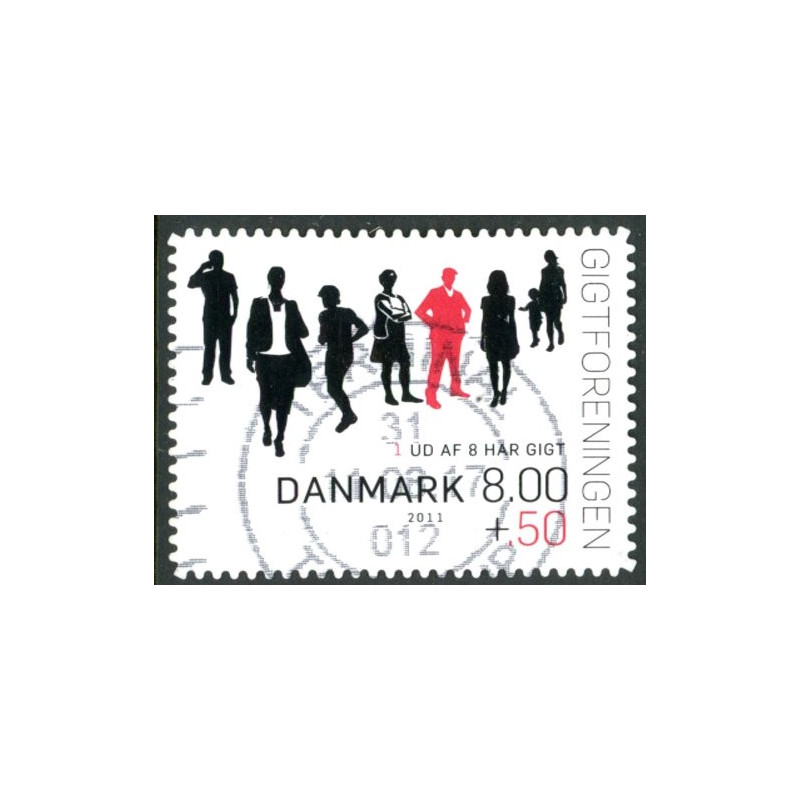 2011. Gigtforeningen. AFA nr. 1646E,  postfrisk  Stemplet FDC