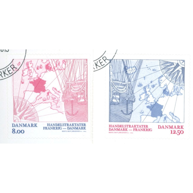2013. Handelstraktater. AFA nr. 1760-61 postfrisk   Stemplet FDC