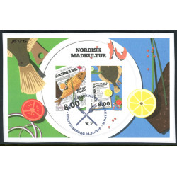 2016. Nordisk madkultur i miniark. AFA nr. 1843A, postfrisk Stemplet FDC