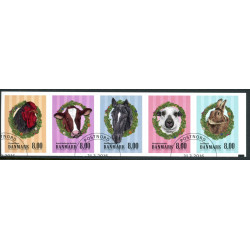 2016. Gårdens dyr. AFA nr. 1847-51, postfrisk Stemplet FDC