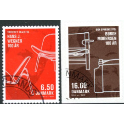 2014. Danske design. Wegner og Mogensen. AFA nr. 1773-74 postfrisk   Stemplet FDC