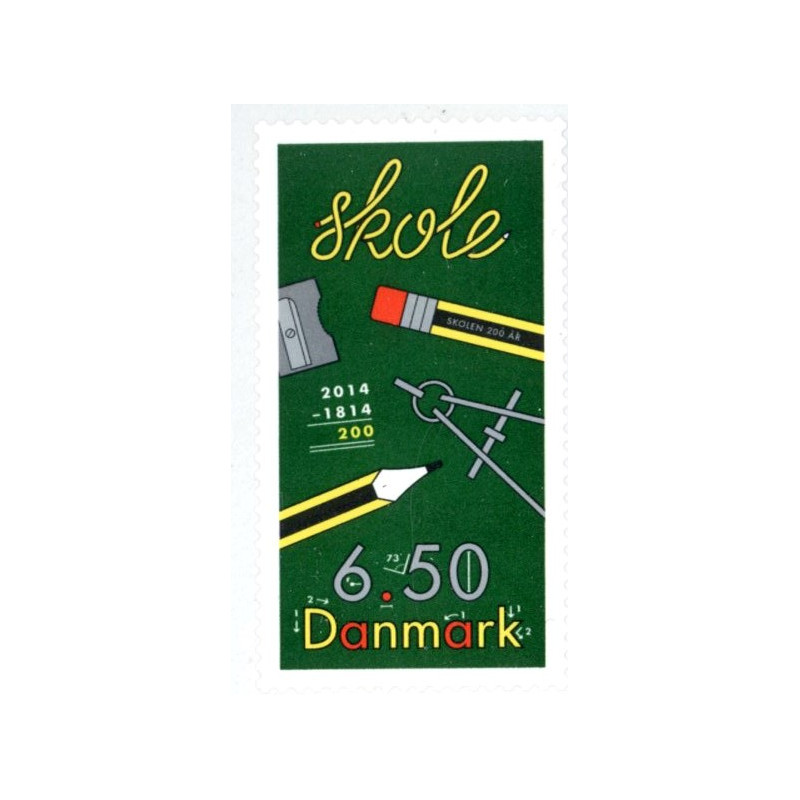 2014. Skolen 200 år. AFA nr. 1785, postfrisk  Stemplet FDC