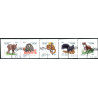 2020. Norden. Pattedyr. AFA nr. 1991-95 ** (o) Stemplet FDC