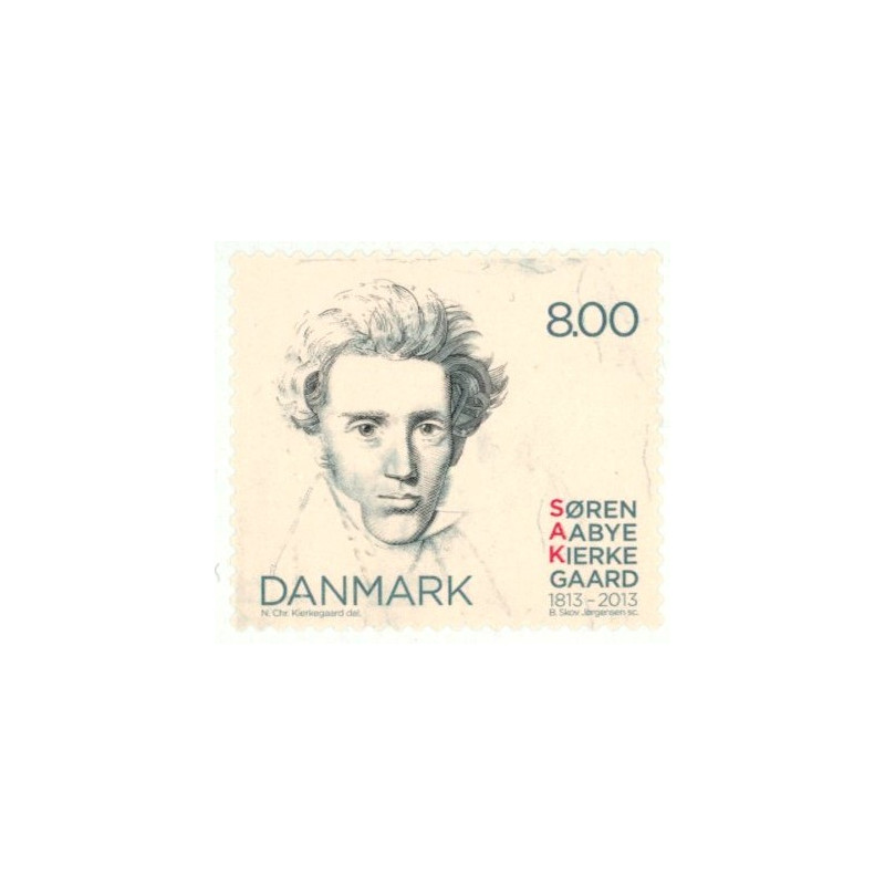 2013. Søren Kirkegaard 200 år. AFA nr. 1740  postfrisk   Stemplet FDC