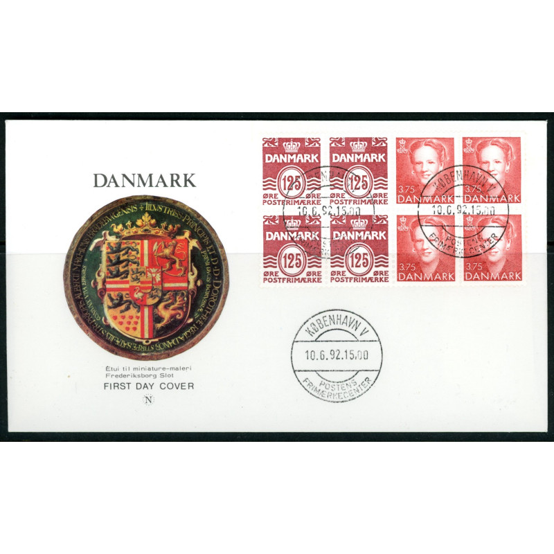 1992. FDC med hæftesammentryk HS17  (dobbelt)