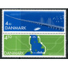 2000. Øresundsforbindelsen, med variant AFA nr. 1254x, sammentryk postfrisk Stemplet