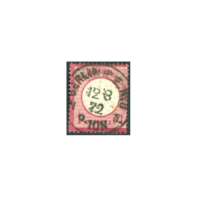 Rige. 1872. Ørn med stort brystskjold, AFA nr. 19 *    **/(o)