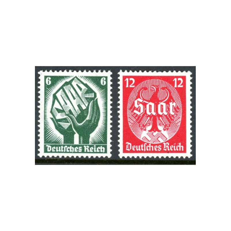 Rige. 1934. Saarafstemning. AFA nr. 539-40 **   stemplet (o)