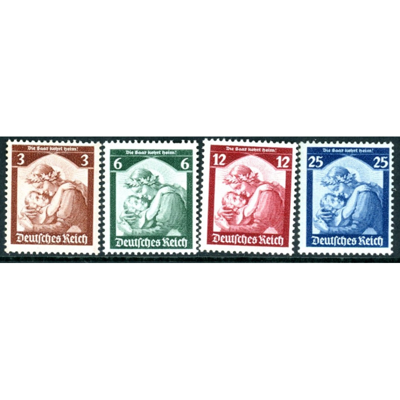 Rige. 1935. Saars Genindlemmelse. AFA nr. 560-63 **  stemplet (o)