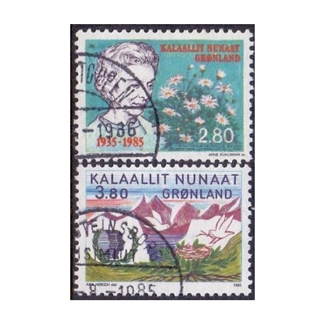1985. Dr. Ingrid og Inter. Ungdomsår.  AFA nr. 159-60 postfrisk
