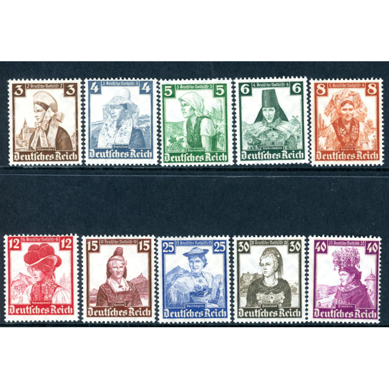 Rige. 1935. Nødhjælp. AFA nr. 583-92 **    stemplet (o)