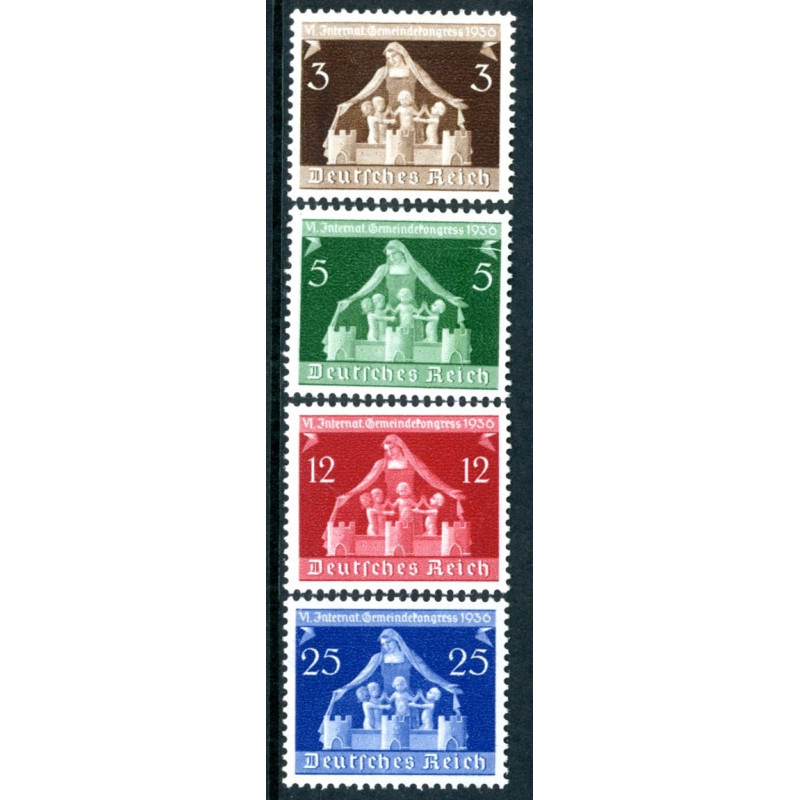 Rige. 1936. International kommunalkongres. AFA nr. 612-15 **  stemplet (o)