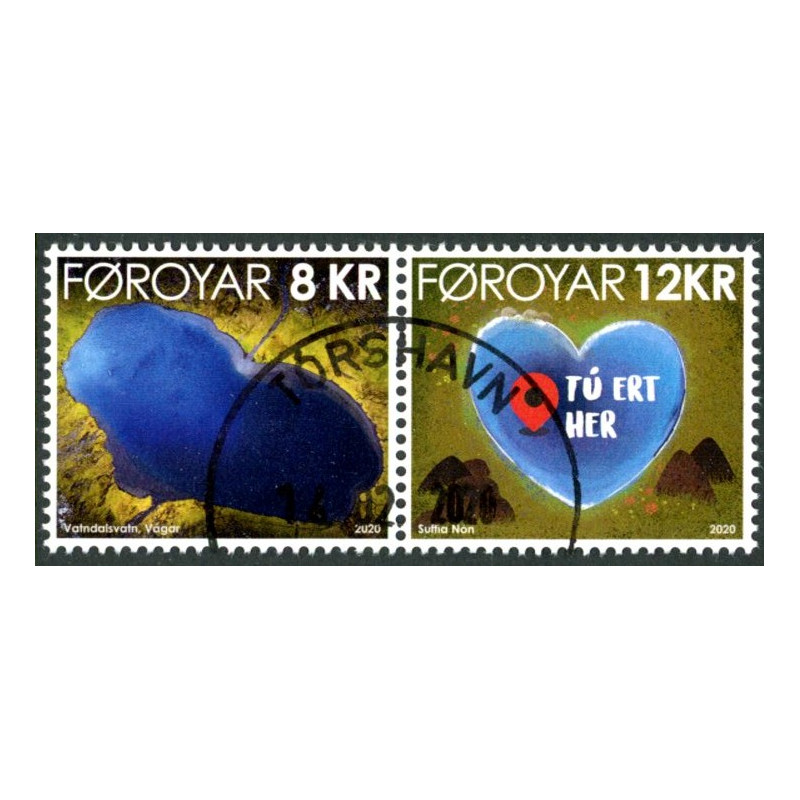 2020.  Hjertesøen. AFA nr. 954-55 **                                   , (o) Postfrisk stemplet