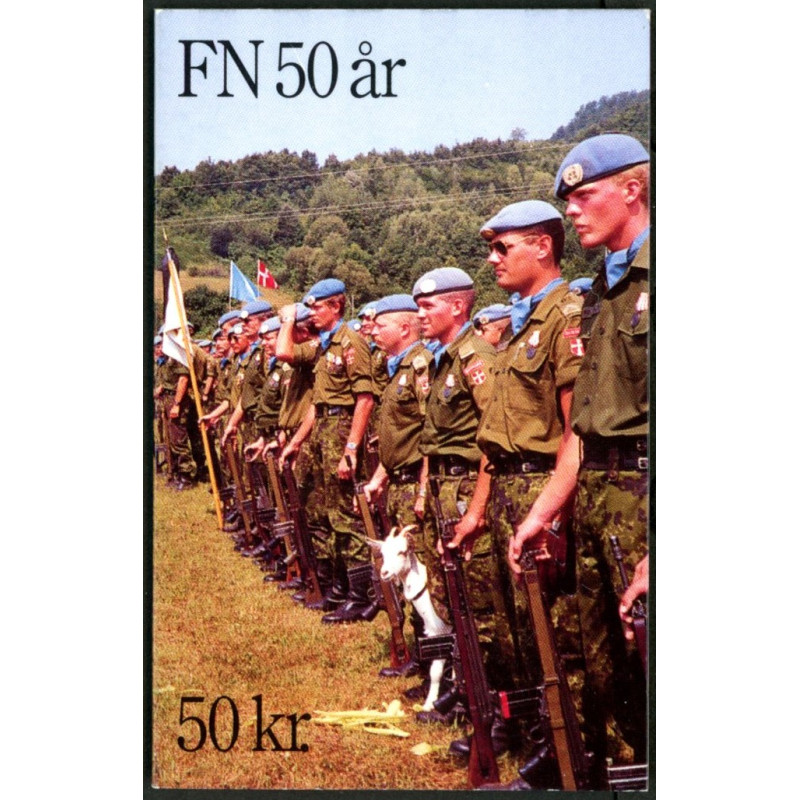 1995. FN's 50-års jubilæum, hæfte med varianter. AFA nr. 1085x,y  **     Stemplet FDC