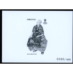 Færøerne. 2018. Fuglefangst, Sorttryks-miniark. (AFA nr 908)