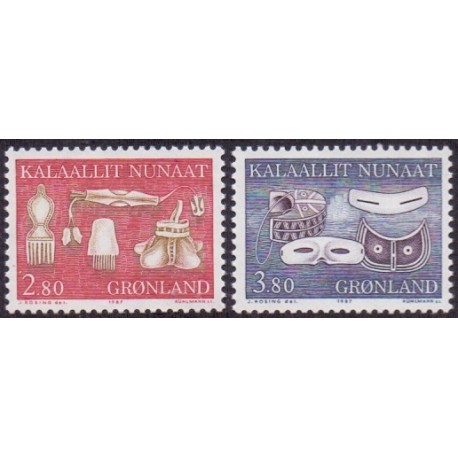 1987. 2,80 og 3,80 Kr. Etnografi,  AFA nr. 174-5 postfrisk