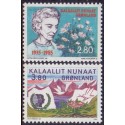 1985. Dr. Ingrid og Inter. Ungdomsår.  AFA nr. 159-60 postfrisk