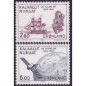 1985. 2,80-6,00 Kr. 1000-års serien V. AFA nr. 157-8 postfrisk