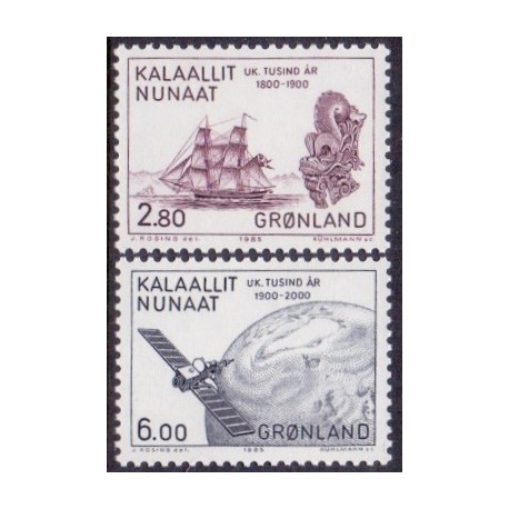1985. 2,80-6,00 Kr. 1000-års serien V. AFA nr. 157-8 postfrisk