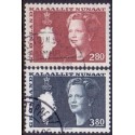 1985. 2,80-3,80 Kr. Suppleringsværdier, (Cz. Slania) AFA nr. 155-56 stemplet