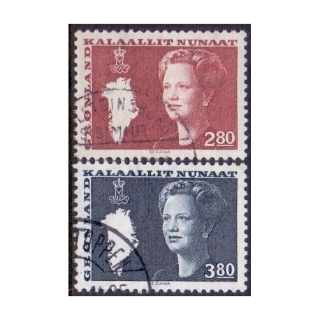 1985. 2,80-3,80 Kr. Suppleringsværdier, (Cz. Slania) AFA nr. 155-56 stemplet