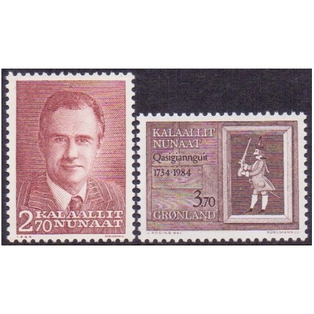 1984. Prins Henrik og Christianshåb 250 år, AFA nr. 151-52 postfrisk